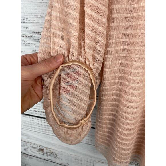 Anthropologie Meadow Rue Allyson Square Neck Top Boho Pink XS Fairy Feminine - Picture 8 of 9